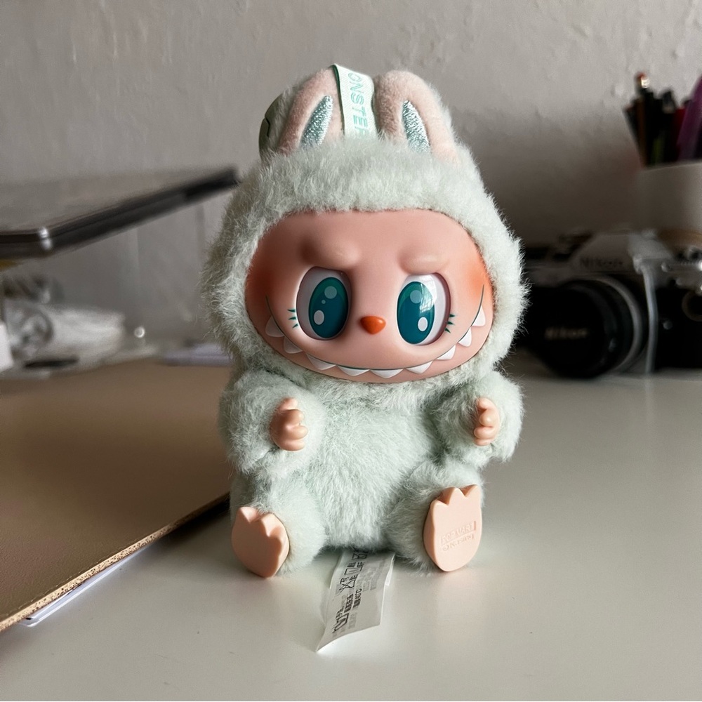 Plush Bunny-Style Fashion Charm - Mint Green